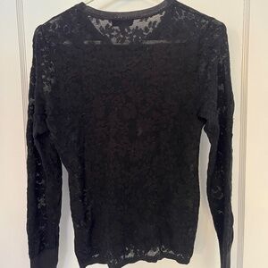 Black lace Rag & Bone long sleeve shirt